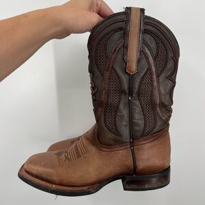 Cuadra Engraved Honey Rodeo Western Cowboy Boots